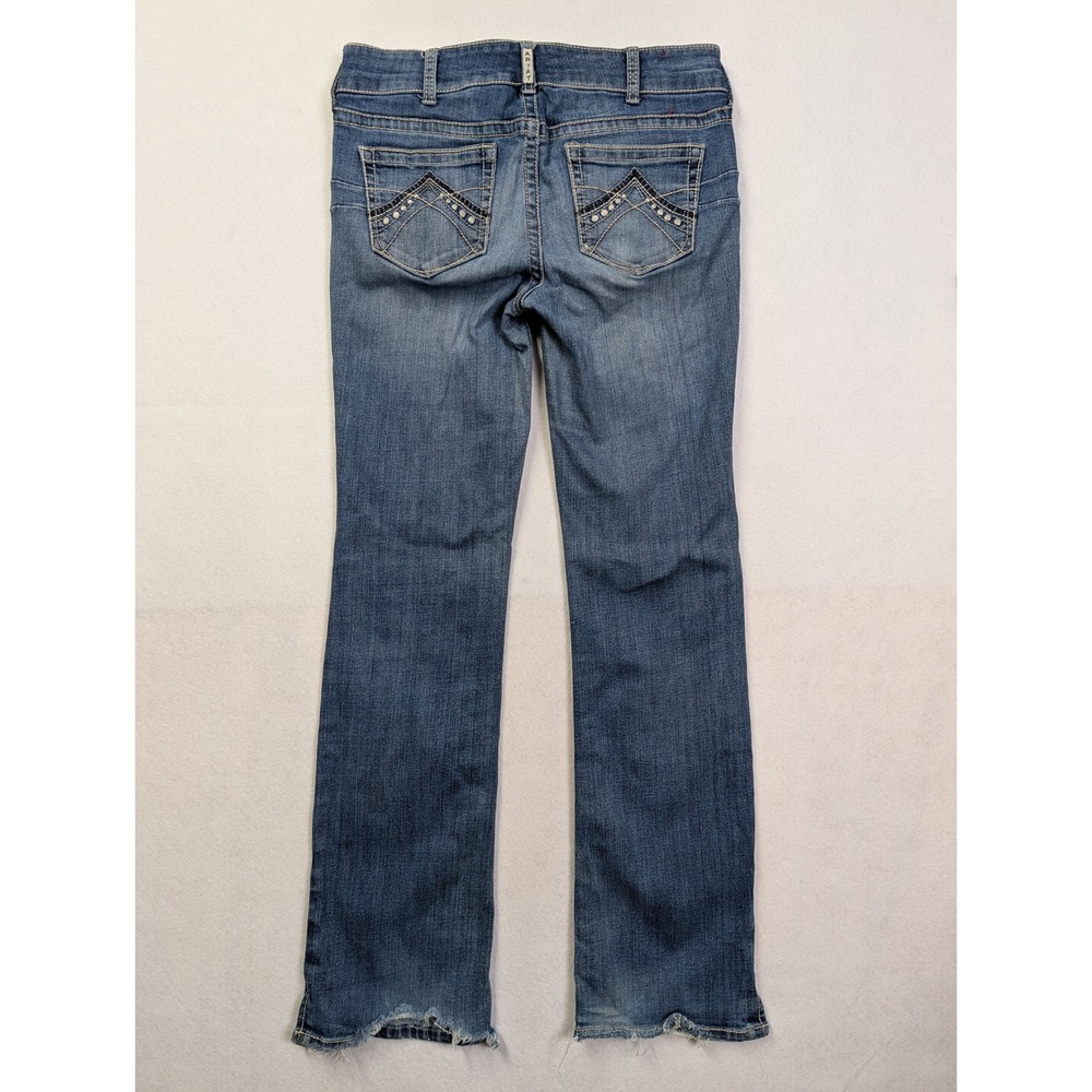 Ariat Womens Real Denim Bootcut Jeans 30L Workwear Embroidered Blue - Picture 2 of 11